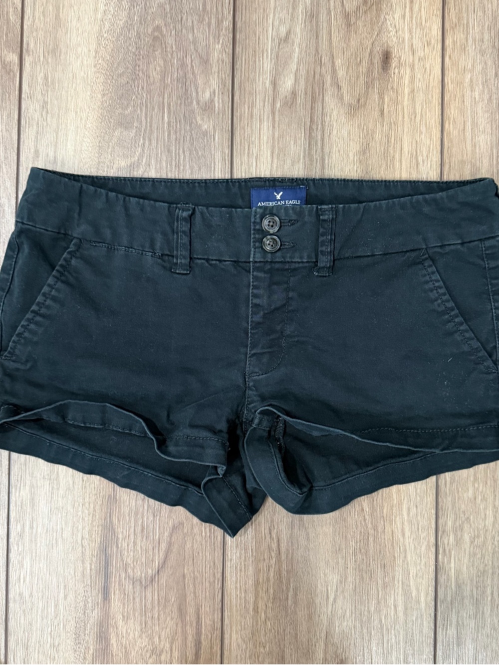 American Eagle Outfitters Shortie Stretch Black Casual Shorts